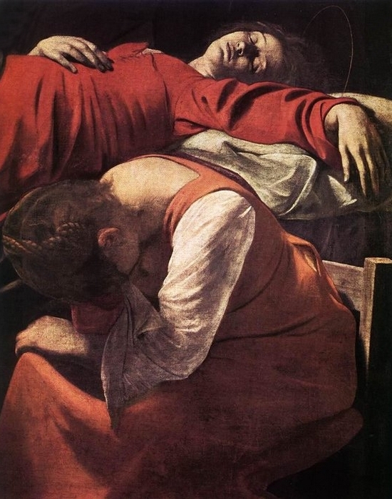 Фрагмент картины «Смерть девы Марии», 1606 год.